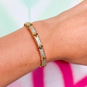 Taylor Shaye Designs Timeless Diamond Flower Gold Bracelets